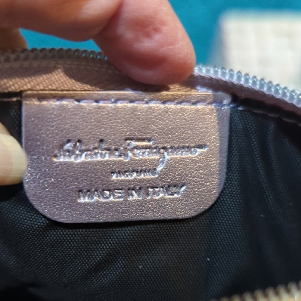 Salvatore Ferragamo Metallic Clutch - Picture 9 of 9